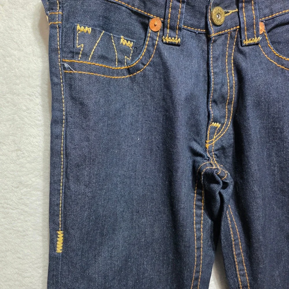 True Religion Bobby Super T Stitch‎ Dark Wash Denim Jeans Mens Size 32 Made USA